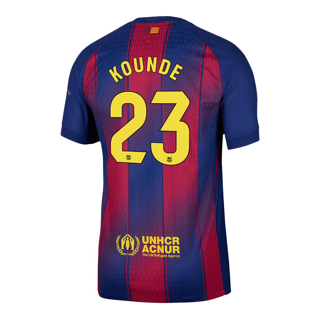 KOUNDE #23 Authentic Barcelona Home Soccer Jersey 2025/26 Red&Blue - gojersey
