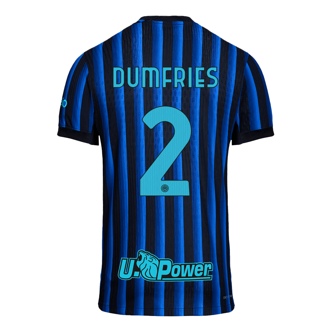 DUMFRIES #2 Authentic Inter Milan Home Soccer Jersey 2025/26 Blue&Black - gojersey