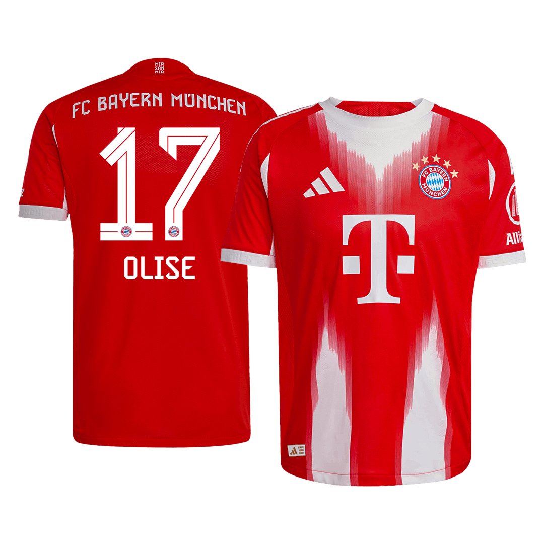OLISE #17 Authentic Bayern Munich Home Soccer Jersey 2025/26 Red - gojersey