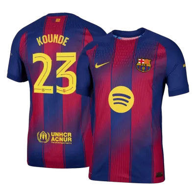 KOUNDE #23 Authentic Barcelona Home Soccer Jersey 2025/26 Red&Blue - UCL - gojersey