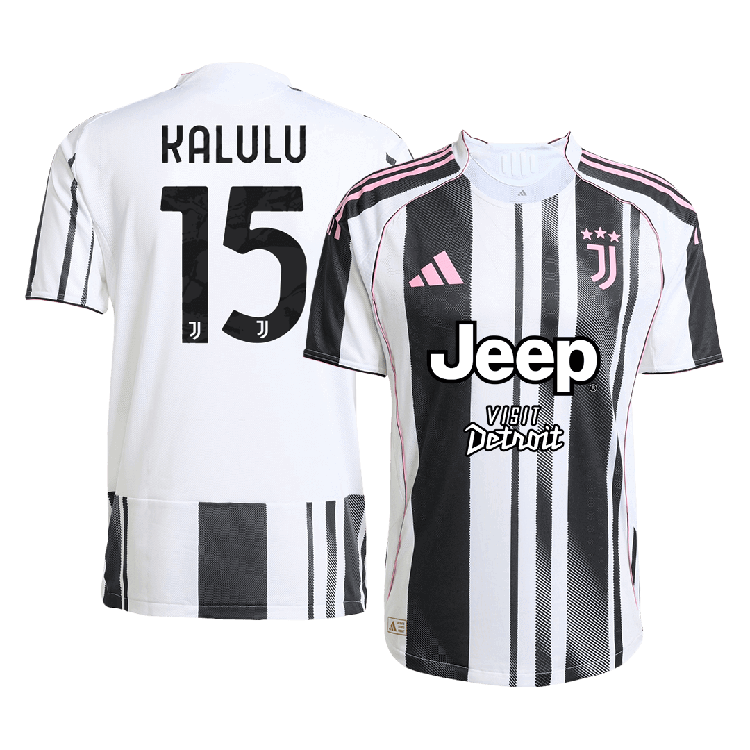 KALULU #15 Authentic Juventus Home Soccer Jersey 2025/26 Black&White - gojersey