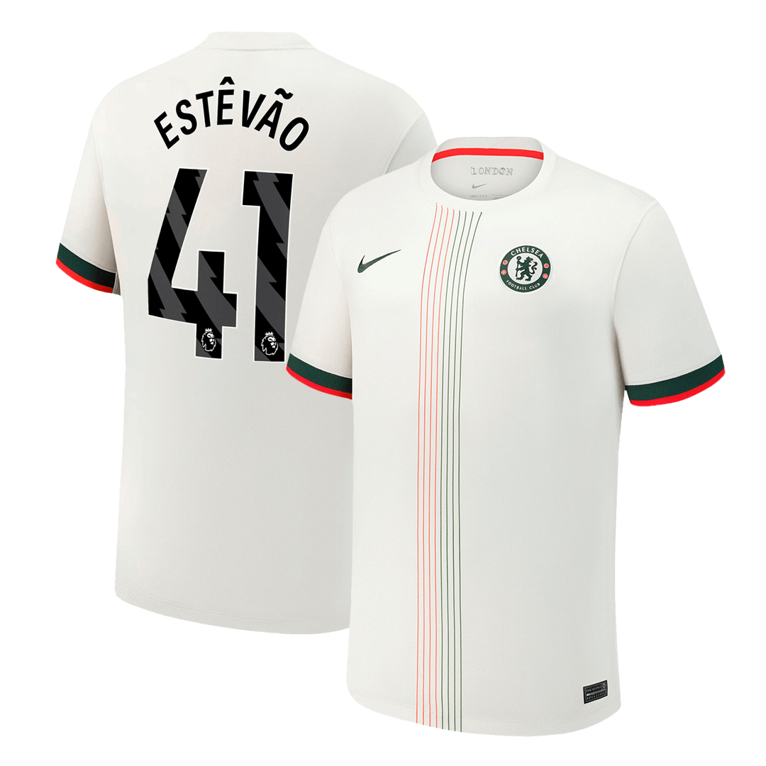Chelsea ESTÊVÃO #41 Away Soccer Jersey 2025/26 - gojersey
