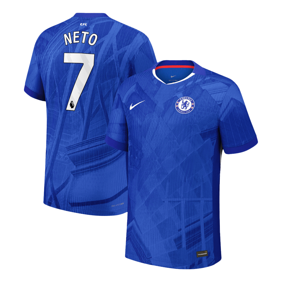 NETO #7 Authentic Chelsea Home Soccer Jersey 2025/26 Blue - gojersey
