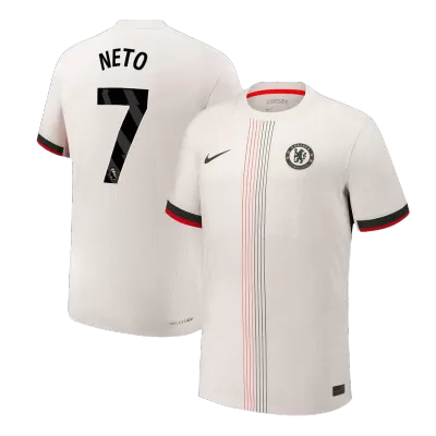 NETO #7 Authentic Chelsea Away Soccer Jersey 2025/26 White - gojersey