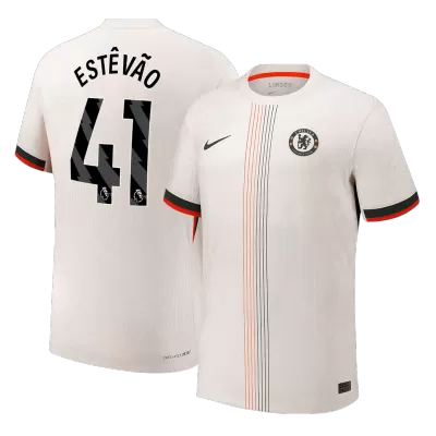 ESTÊVÃO #41 Authentic Chelsea Away Soccer Jersey 2025/26 White - gojersey
