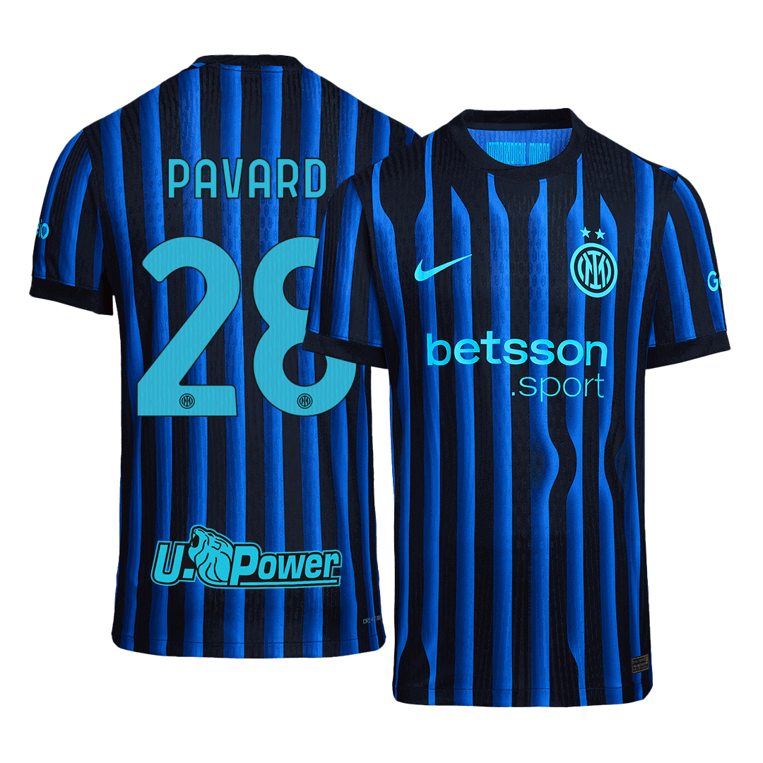 PAVARD #28 Authentic Inter Milan Home Soccer Jersey 2025/26 Blue&Black - gojersey