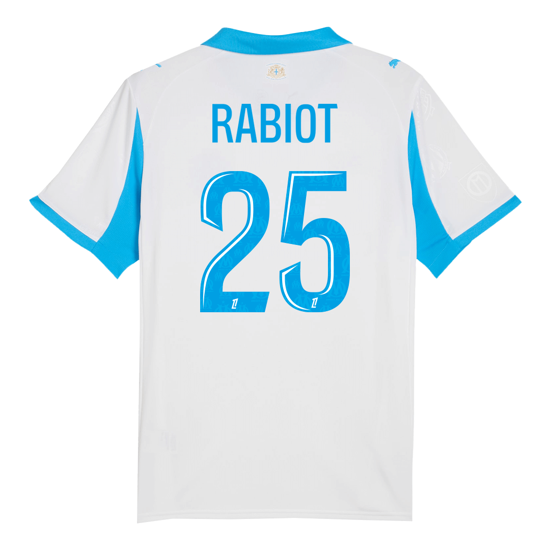 Marseille RABIOT #25 Home Soccer Jersey 2025/26 - gojersey