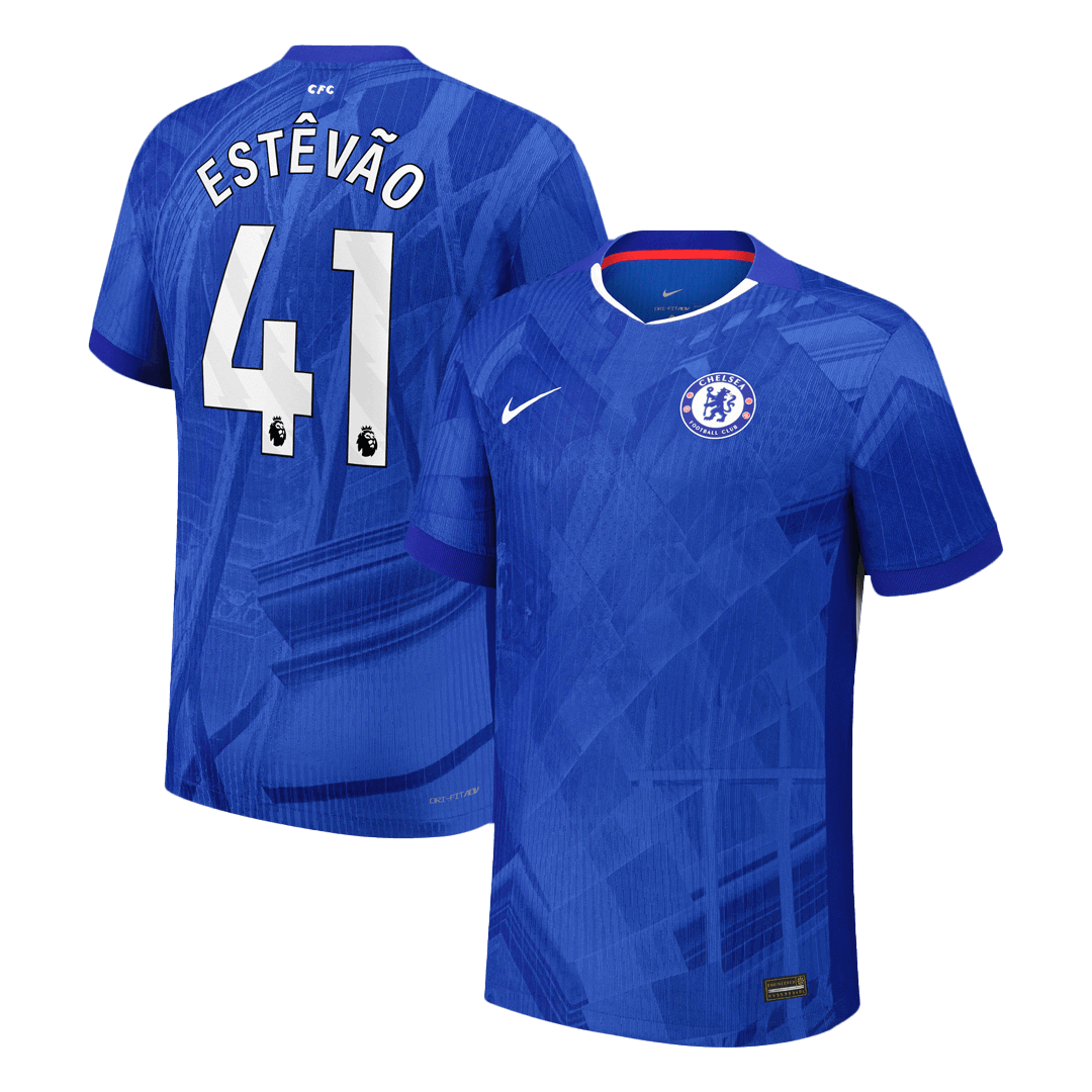 ESTÊVÃO #41 Authentic Chelsea Home Soccer Jersey 2025/26 Blue - gojersey