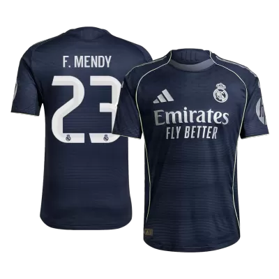 F.MENDY #23 Authentic Real Madrid Away Soccer Jersey 2025/26 Navy - gojersey