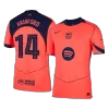 RASHFORD #14 Authentic Barcelona Third Away Soccer Jersey 25/26 Orange- UCL - gojersey