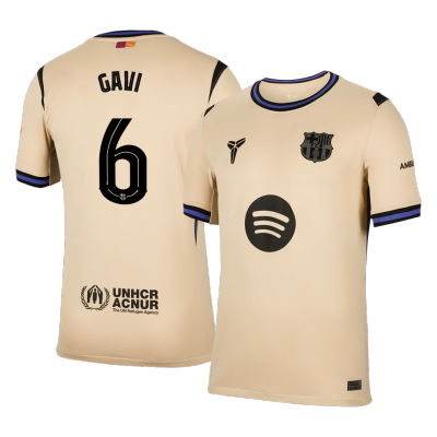 Barcelona GAVI #6 Away Soccer Jersey 2025/26 - UCL Edition - gojersey