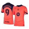 LEWANDOWSKI #9 Authentic Barcelona Third Away Soccer Jersey 25/26 Orange- UCL - gojersey