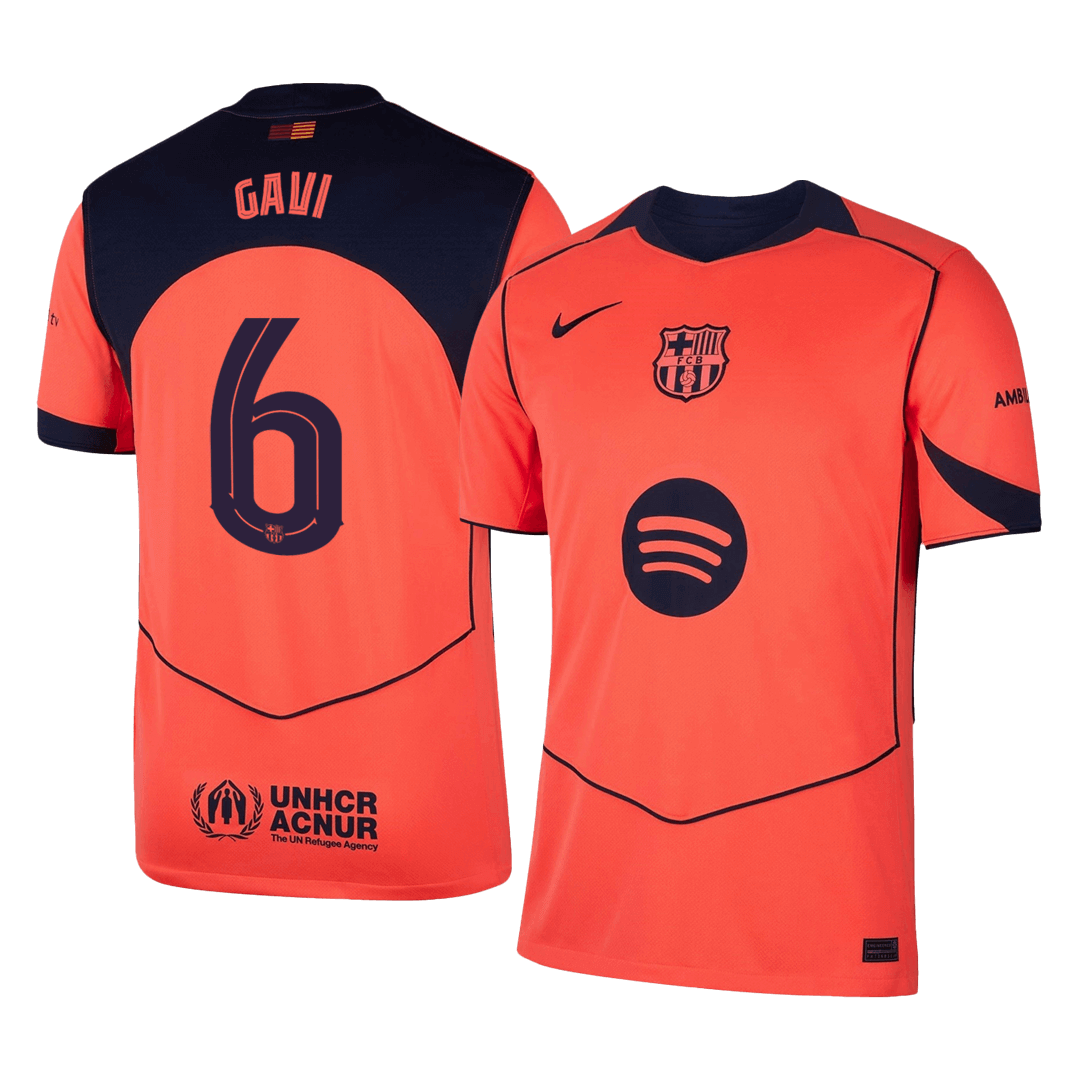 Barcelona GAVI #6 Third Away Soccer Jersey 2025/26 - UCL Edition - gojersey
