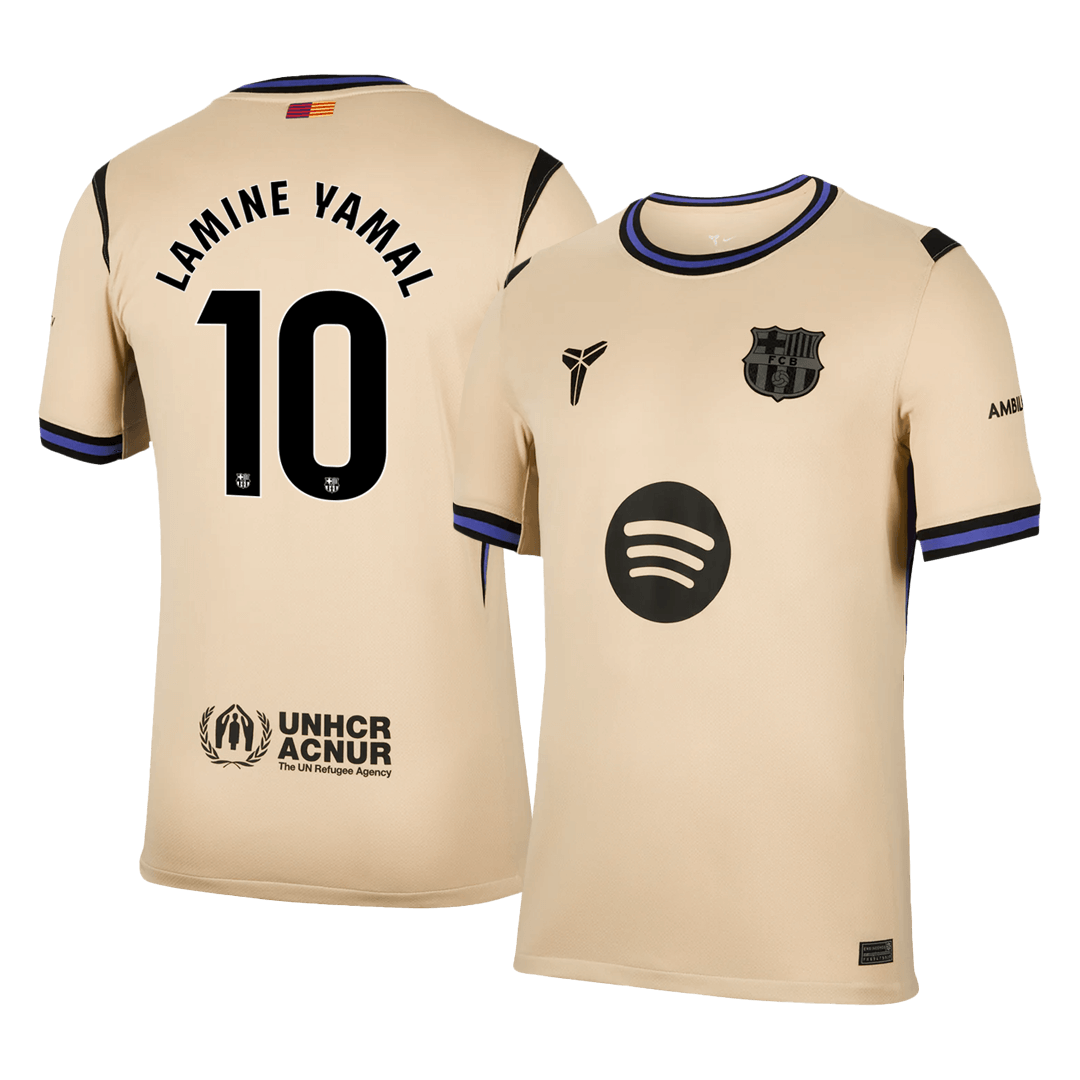 Barcelona LAMINE YAMAL #10 Away Soccer Jersey 2025/26 - gojersey