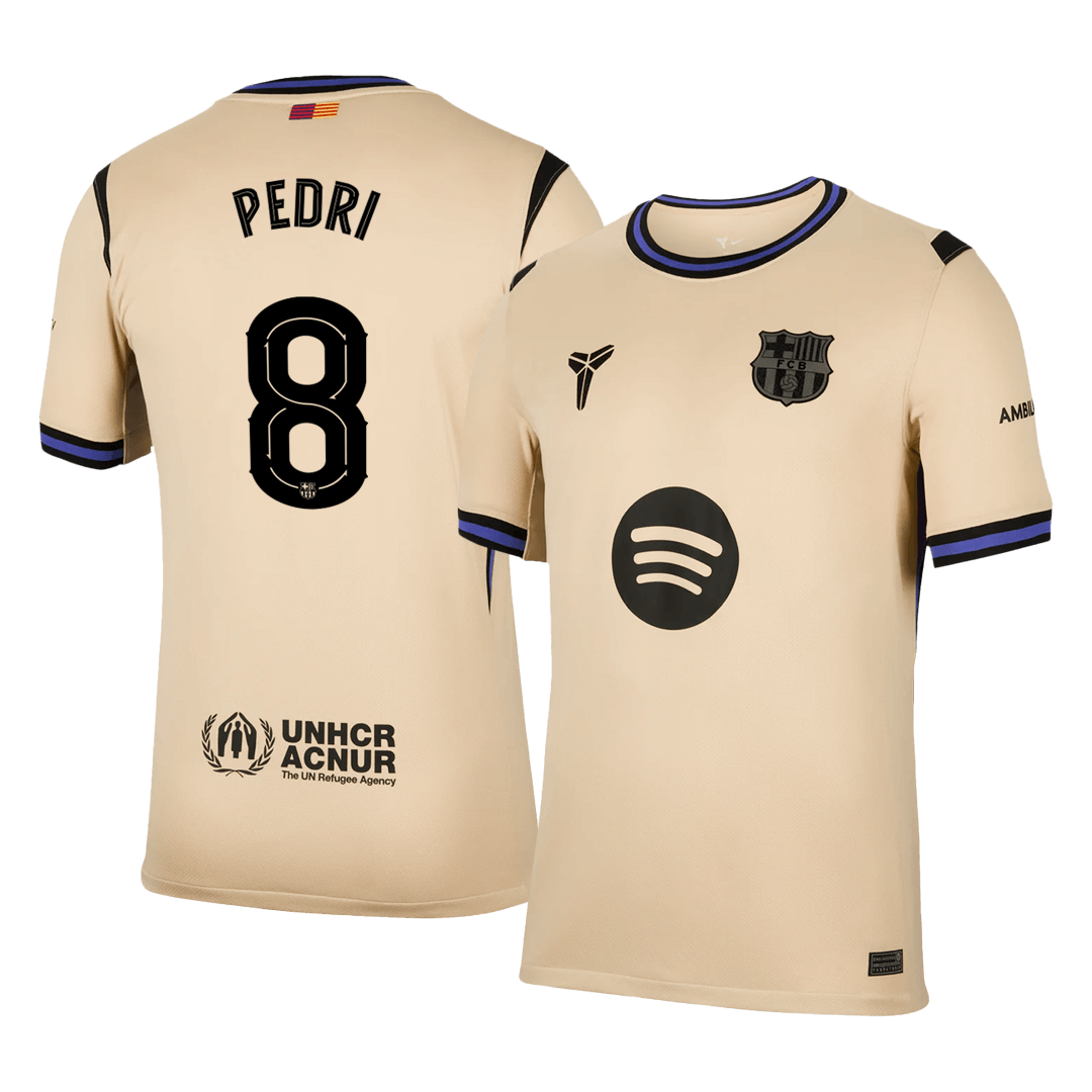 Barcelona PEDRI #8 Away Soccer Jersey 2025/26 - UCL Edition - gojersey