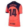 RASHFORD #14 Authentic Barcelona Third Away Soccer Jersey 25/26 Orange- UCL - gojersey