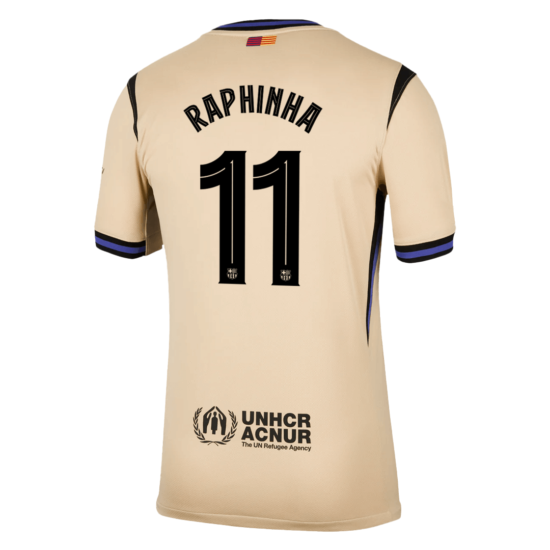 Barcelona RAPHINHA #11 Away Soccer Jersey 2025/26 - UCL Edition - gojersey