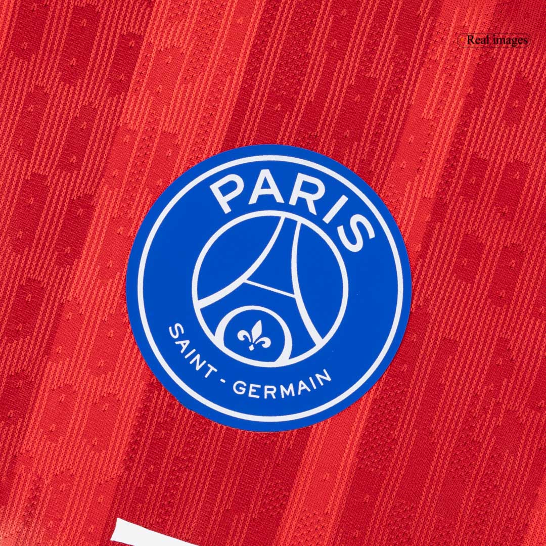 Authentic PSG Third Away Soccer Jersey 25/26 Red - gojersey