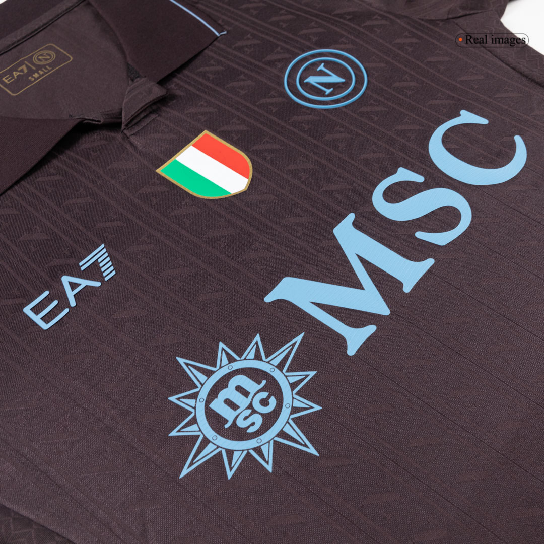 Authentic Napoli Third Away Soccer Jersey 25/26 Black - gojersey