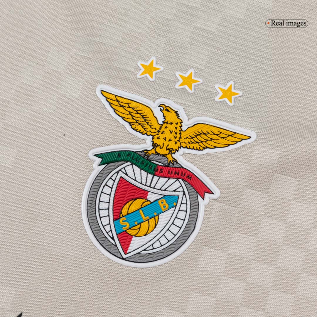 Kid's Benfica Away Soccer Jersey Kit 25/26 Beige - gojersey