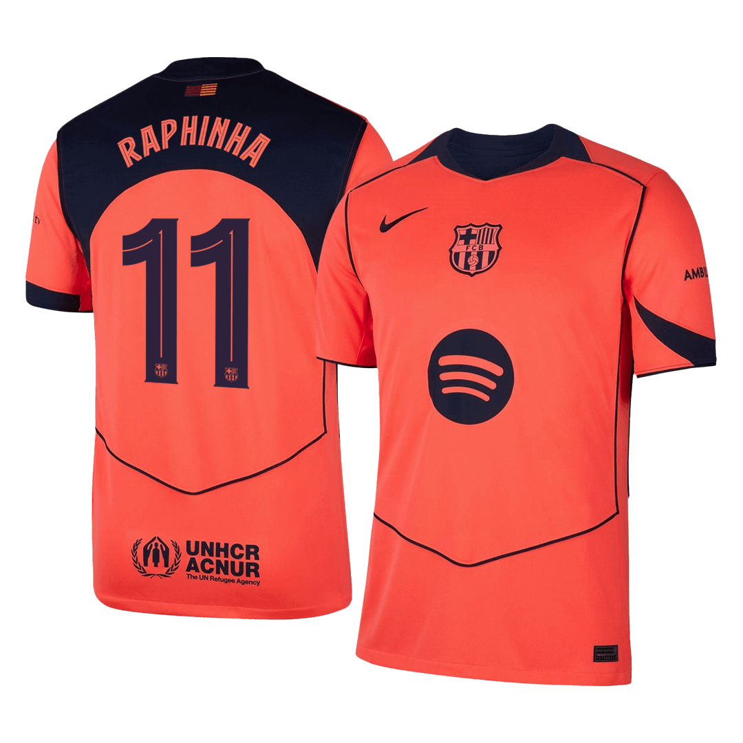 Barcelona RAPHINHA #11 Third Away Soccer Jersey 2025/26 - UCL Edition - gojersey