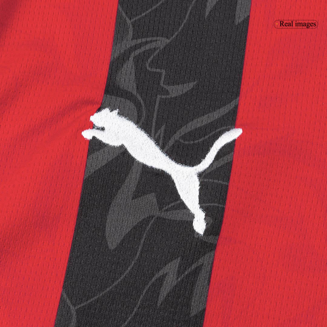 AC Milan Home Soccer Jersey Kit(Jersey+Shorts+Socks) 2025/26 Red&Black - gojersey