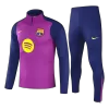 Kid's Barcelona Zipper Sweatshirt Kit(Top+Pants) 25/26 Purple - gojersey