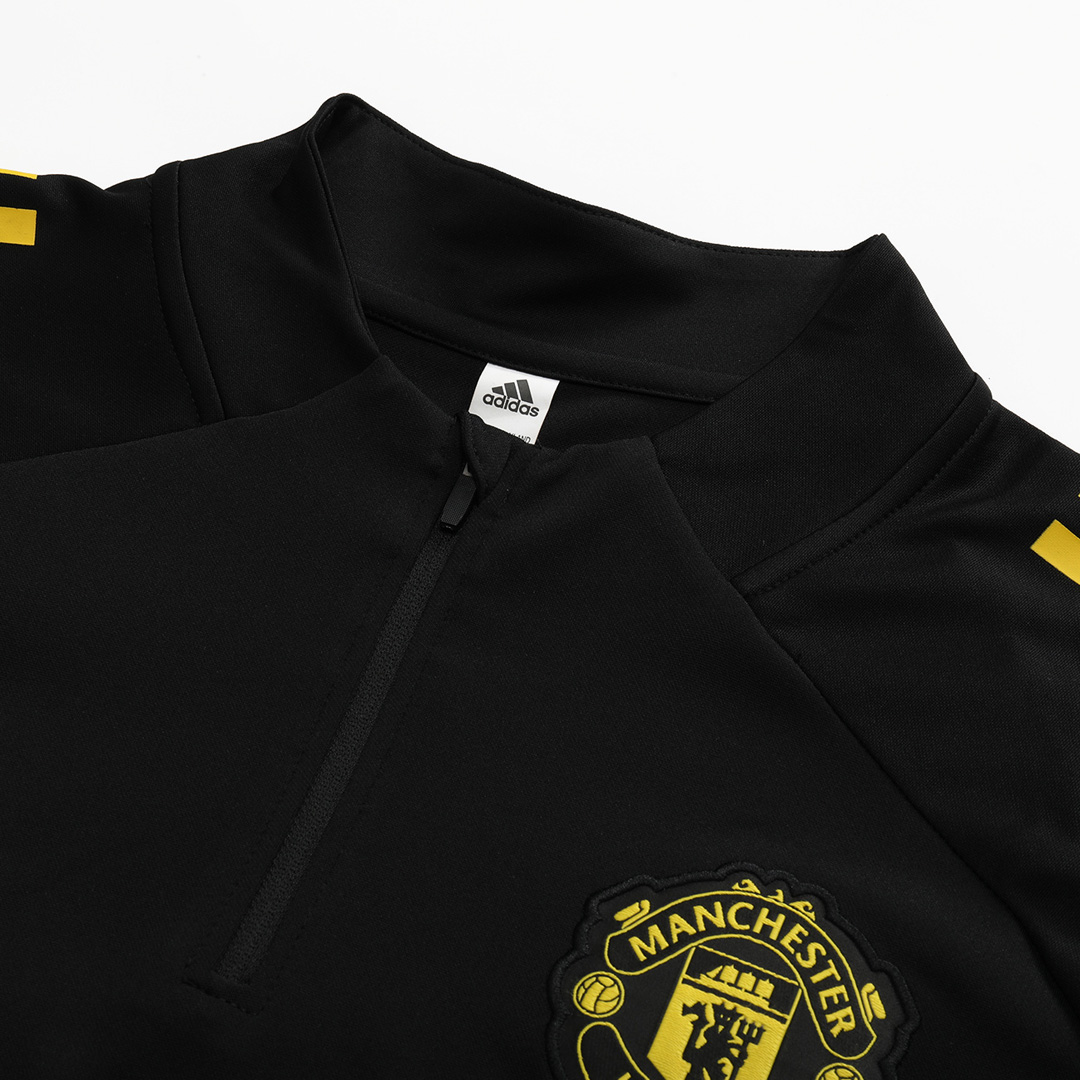 Manchester United Sweatshirt Kit 2025/26 - Black (Top+Pants) - gojersey