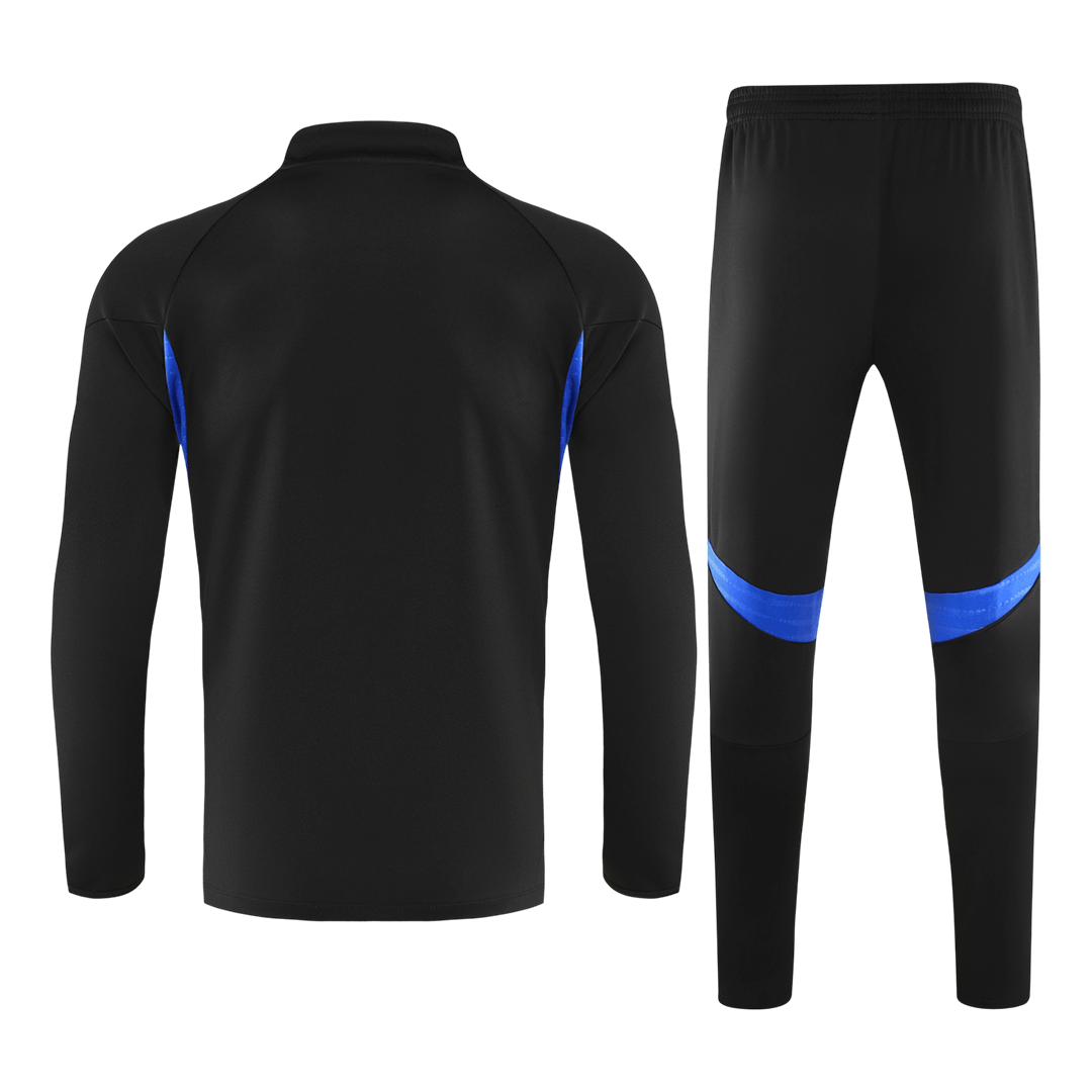 Manchester United Sweatshirt Kit 2025/26 - Black (Top+Pants) - gojersey