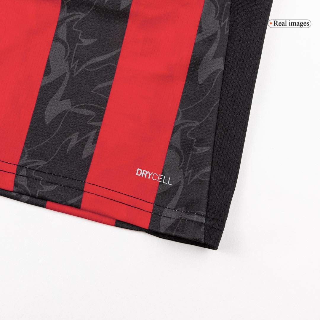 AC Milan Home Soccer Jersey Kit(Jersey+Shorts+Socks) 2025/26 Red&Black - gojersey