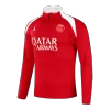 Kid's PSG Zipper Sweatshirt Kit(Top+Pants) 25/26 Red - gojersey