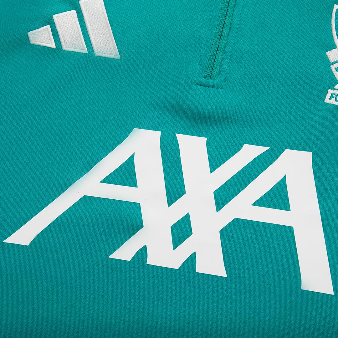 25/26 Kid's Liverpool Zipper Sweatshirt Kit(Top+Pants)  Green - gojersey