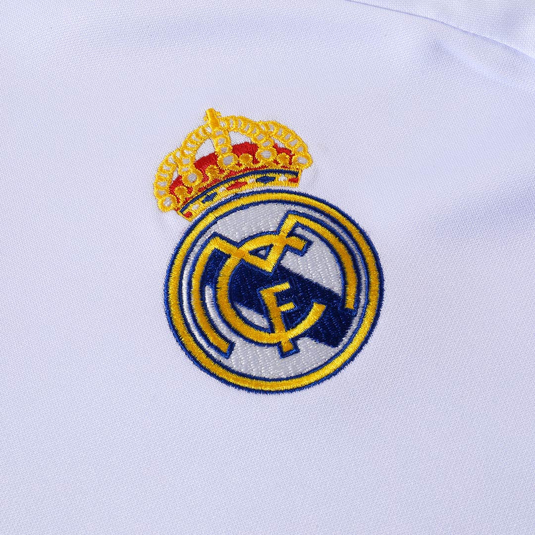 Kid's Real Madrid Zipper Sweatshirt Kit(Top+Pants) 25/26 White - gojersey