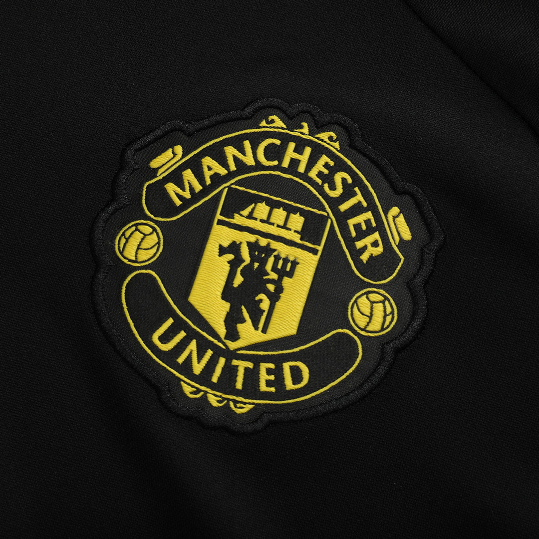 Manchester United Sweatshirt Kit 2025/26 - Black (Top+Pants) - gojersey