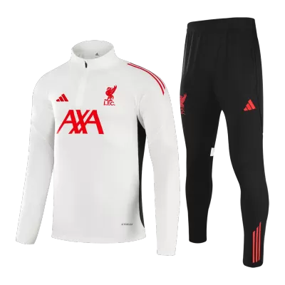 Kid's Liverpool Zipper Sweatshirt Kit(Top+Pants) 25/26 White - gojersey
