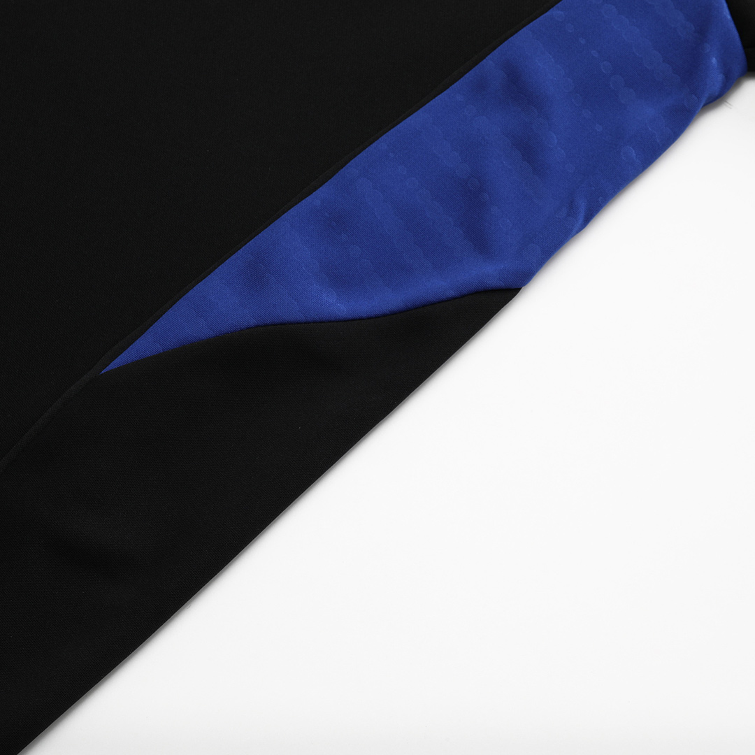 Kid's Manchester United Zipper Sweatshirt Kit(Top+Pants) 25/26 Black - gojersey