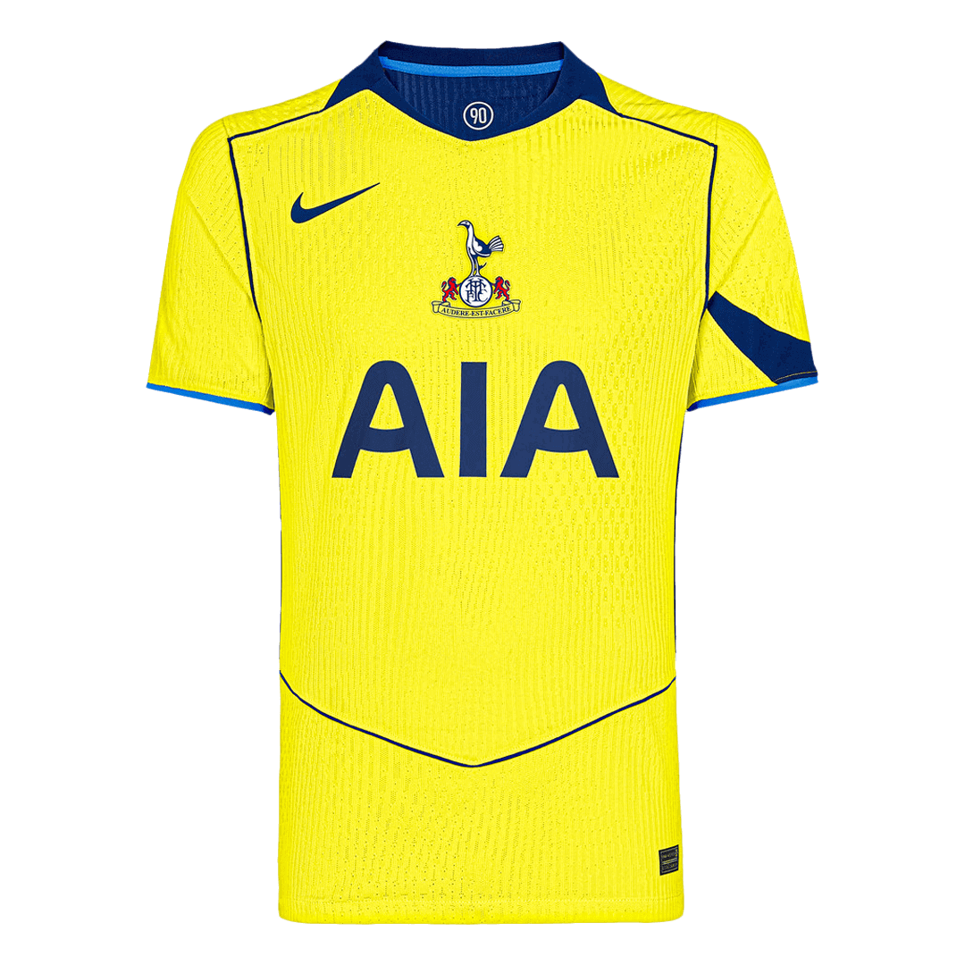 Authentic Tottenham Hotspur Third Away Soccer Jersey 25/26 Yellow - gojersey