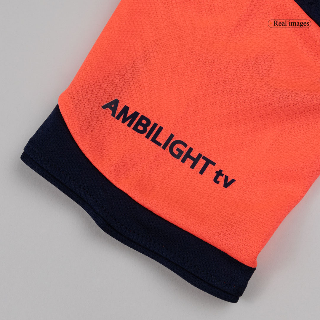 Kid's Barcelona Third Away Soccer Jersey Kit 25/26 Orange - gojersey