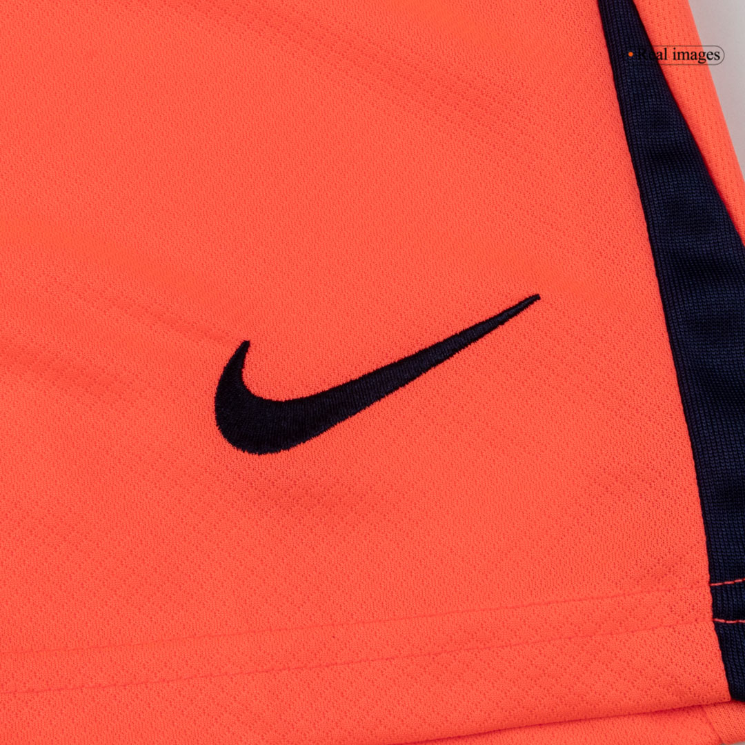 Kid's Barcelona Third Away Soccer Jersey Kit 25/26 Orange - gojersey