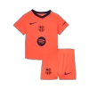 Kid's Barcelona Third Away Soccer Jersey Kit 25/26 Orange - gojersey