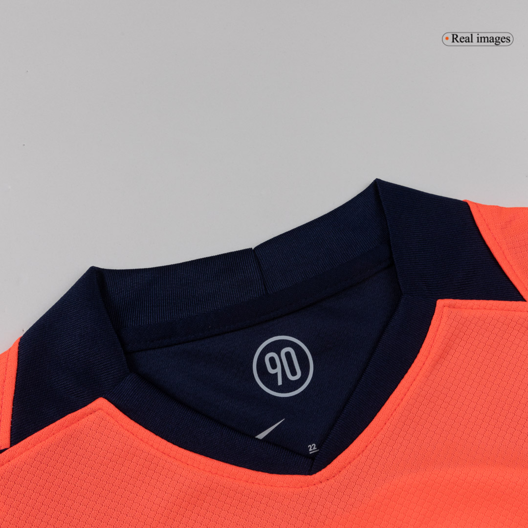 Kid's Barcelona Third Away Soccer Jersey Kit 25/26 Orange - gojersey