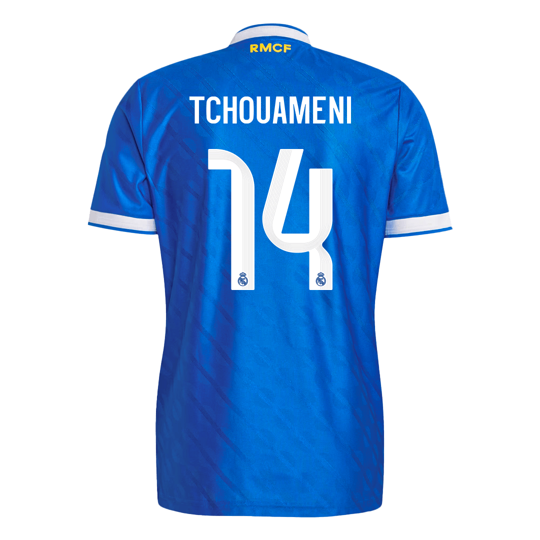 TCHOUAMENI #14 Authentic Real Madrid Third Away Soccer Jersey 2025/26 Blue - gojersey