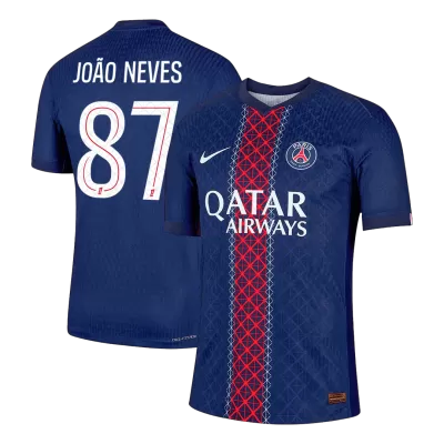 JOÃO NEVES #87 Authentic PSG Home Soccer Jersey 2025/26 Navy - gojersey