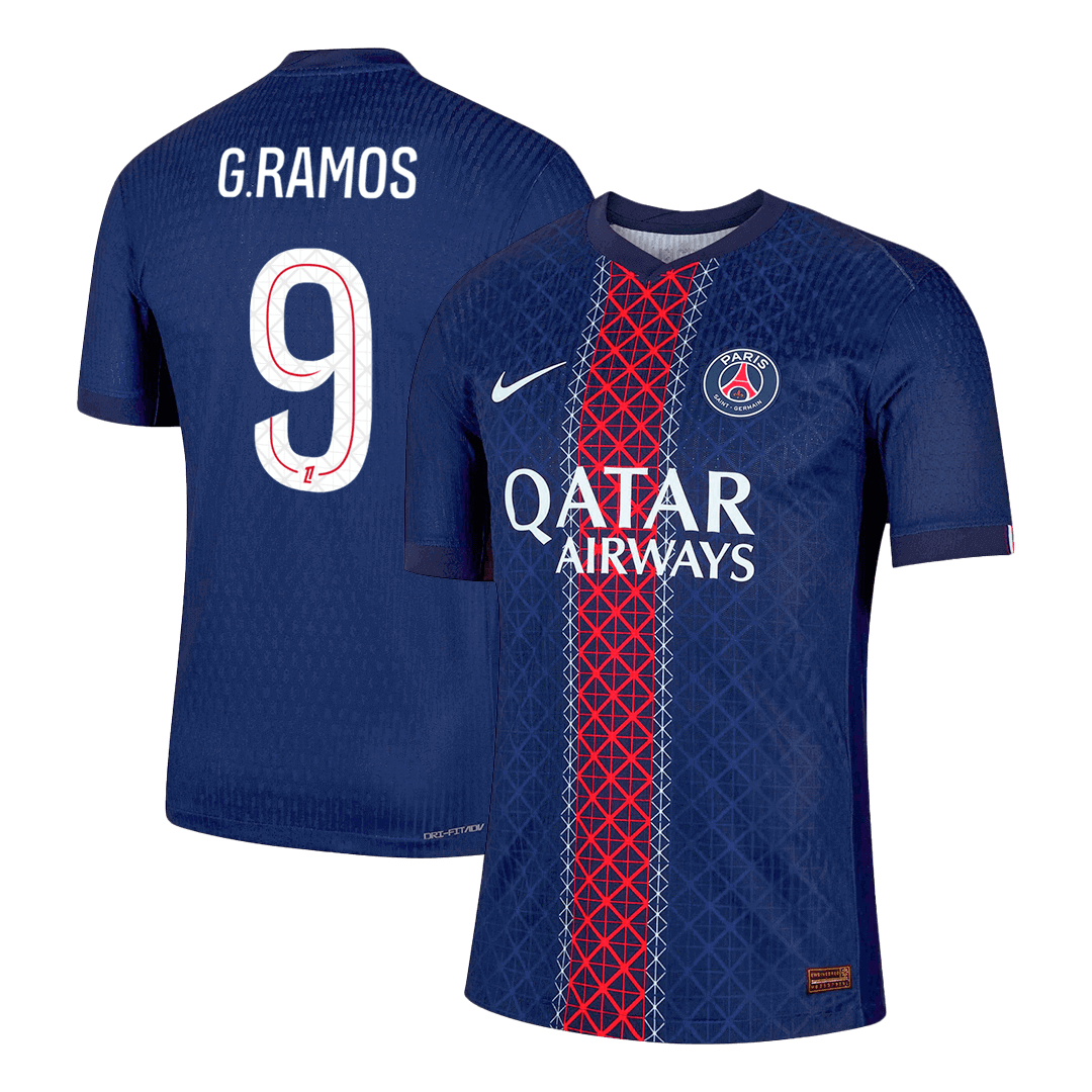 2025/26 G.RAMOS #9 Authentic PSG Home Soccer Jersey  Navy - gojersey