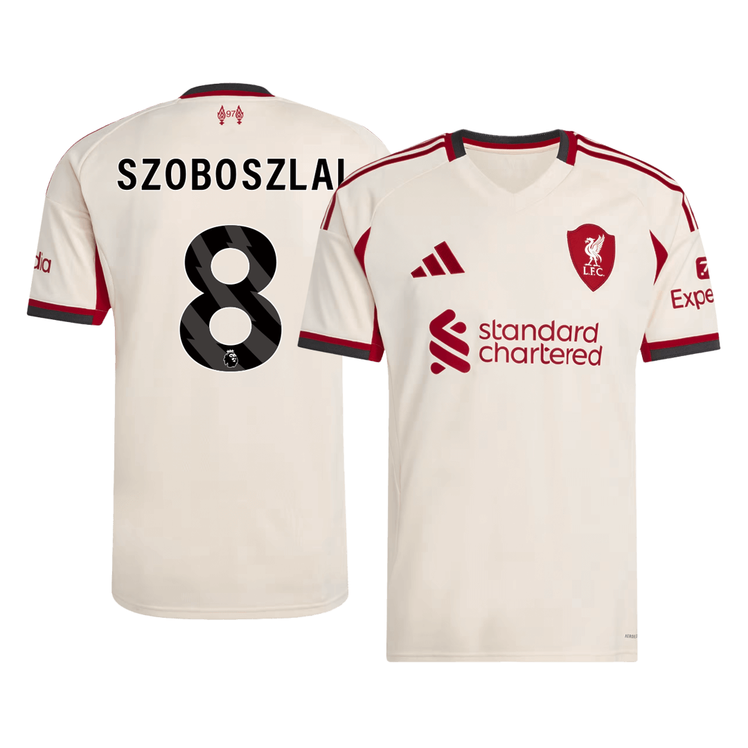 Liverpool SZOBOSZLAI #8 Away Soccer Jersey 2025/26 - gojersey