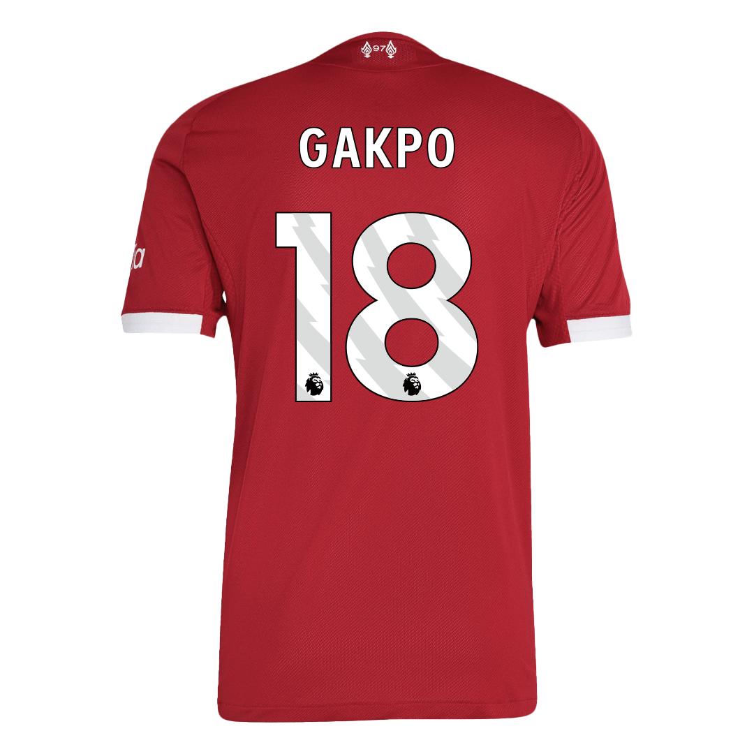 25/26 GAKPO #18 Authentic Liverpool Home Soccer Jersey Red - gojersey