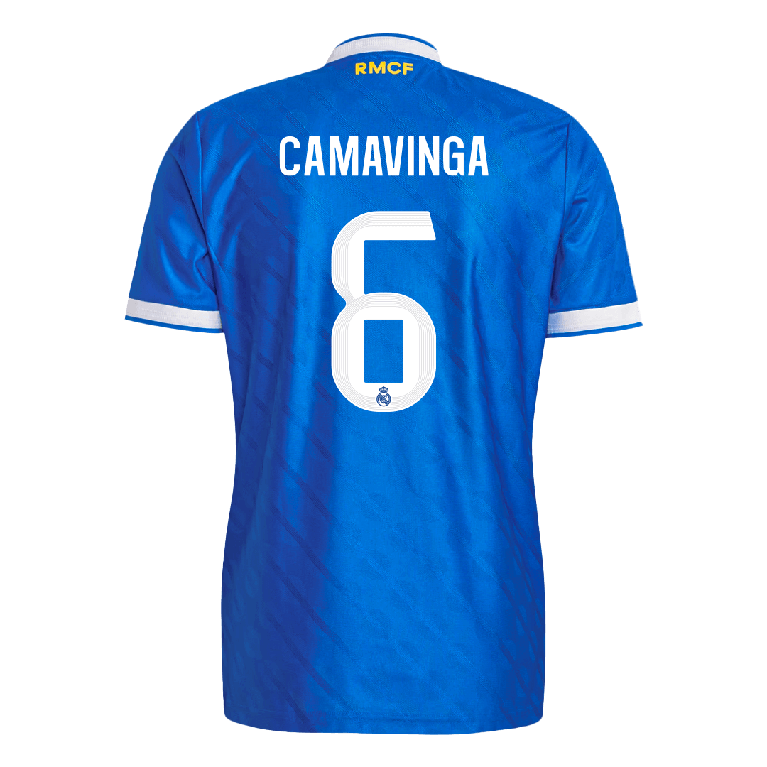 CAMAVINGA #6 Authentic Real Madrid Third Away Soccer Jersey 2025/26 Blue - gojersey