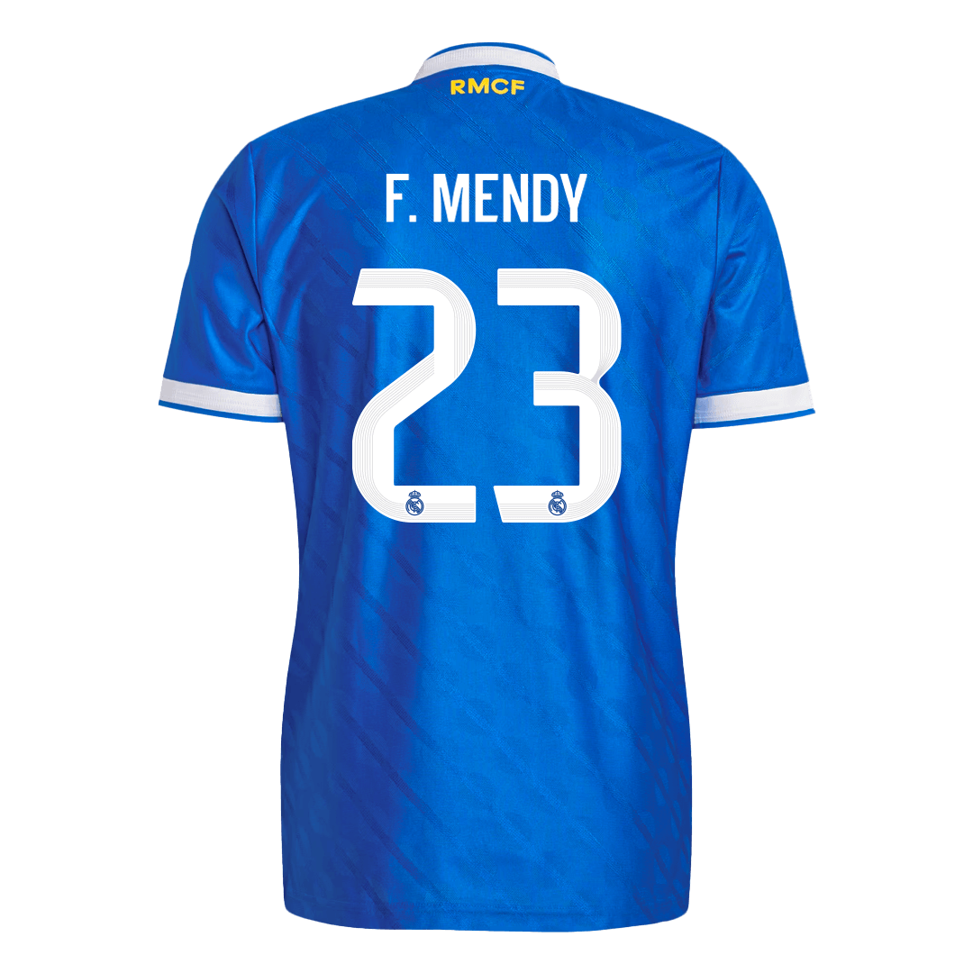 F. MENDY #23 Authentic Real Madrid Third Away Soccer Jersey 2025/26 Blue - gojersey