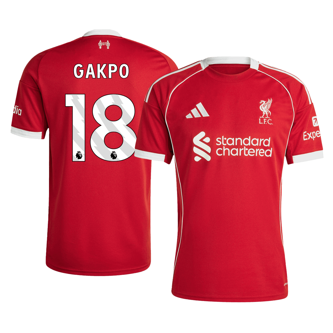 Liverpool GAKPO #18 Home Soccer Jersey 2025/26 - gojersey