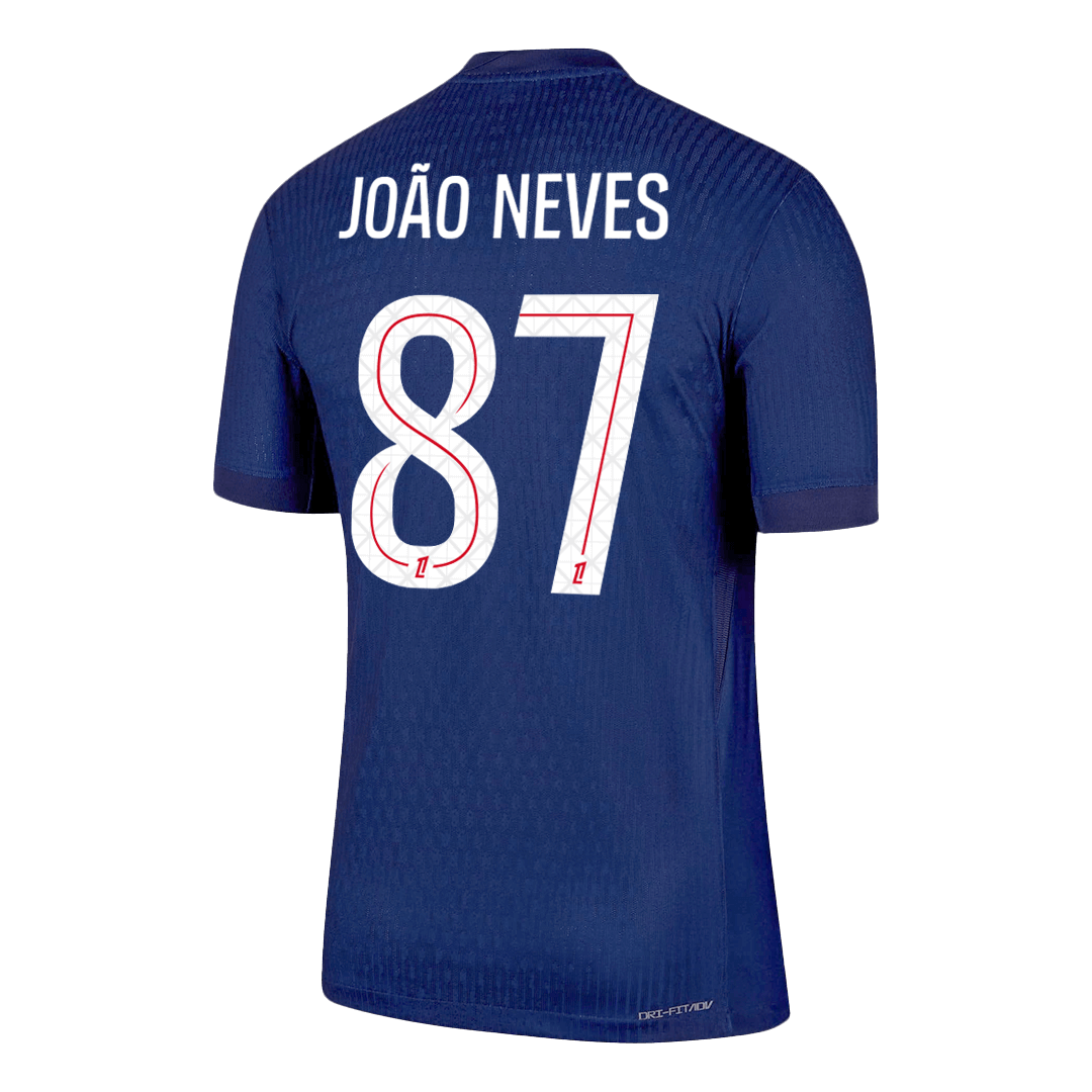 2025/26 JOÃO NEVES #87 Authentic PSG Home Soccer Jersey  Navy - gojersey